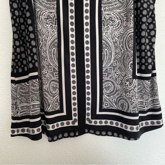 INC Paisley V-Neck Cami Black/White Size XL - Picture 5 of 8